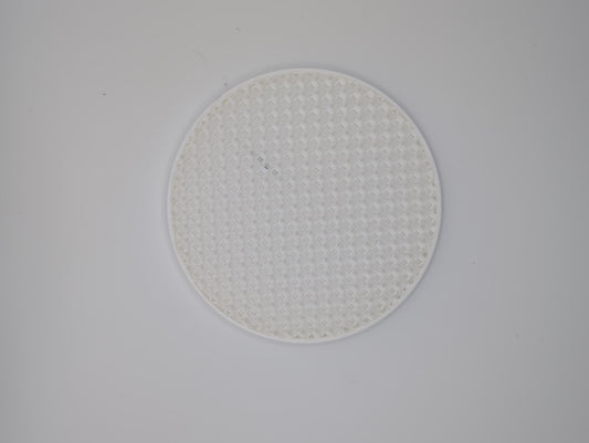3d printed white 3d honeycomb infill coaster
