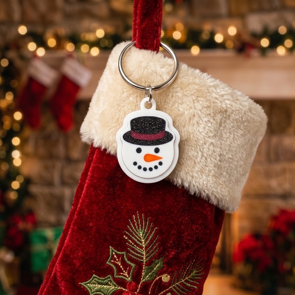 Snowman head fidget clicker