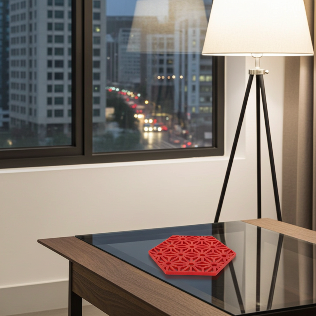 Star circle pattern coaster