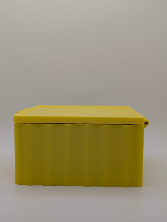 close up view of box side