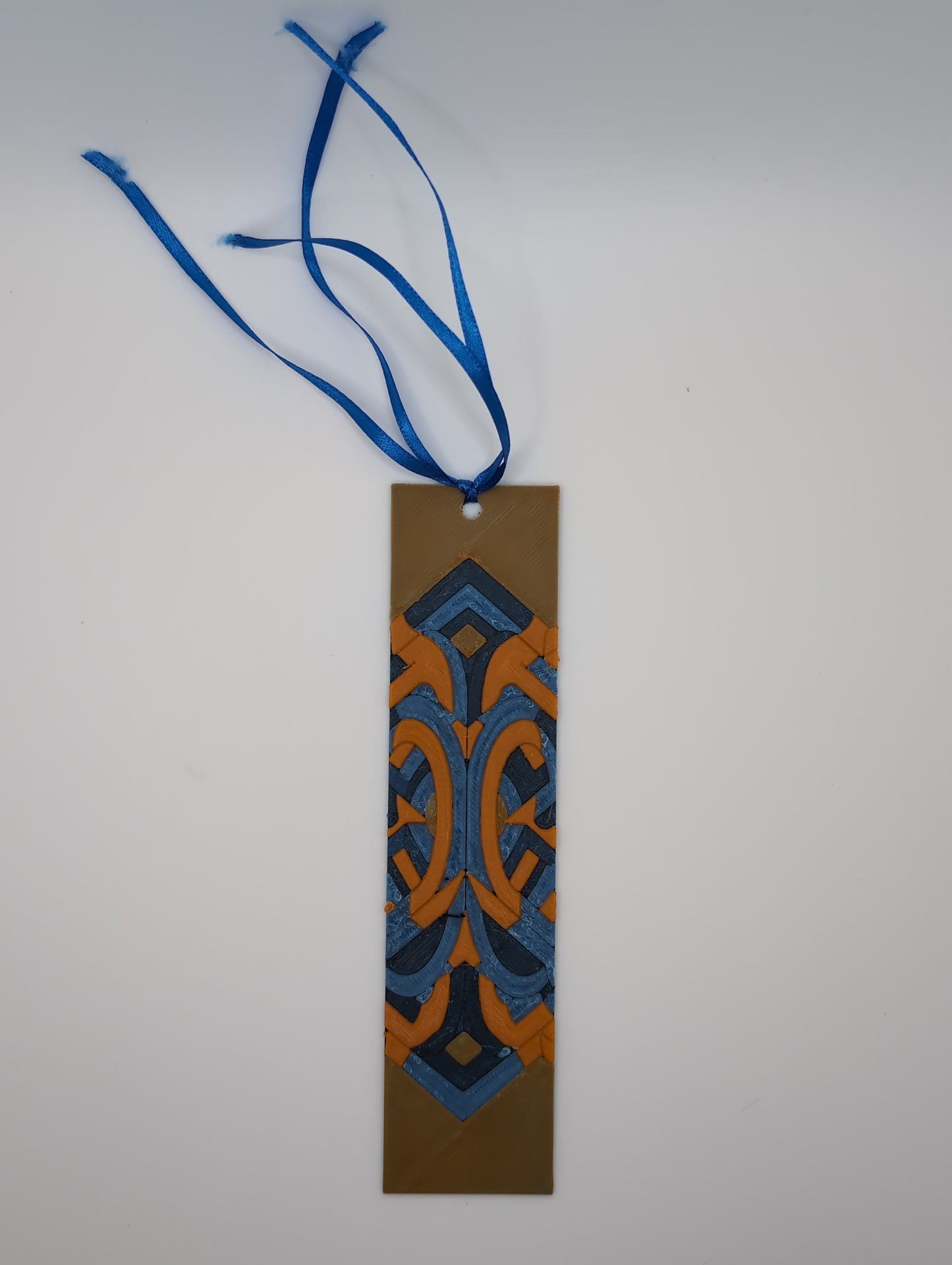 cube optical illusion bookmark with ribbon