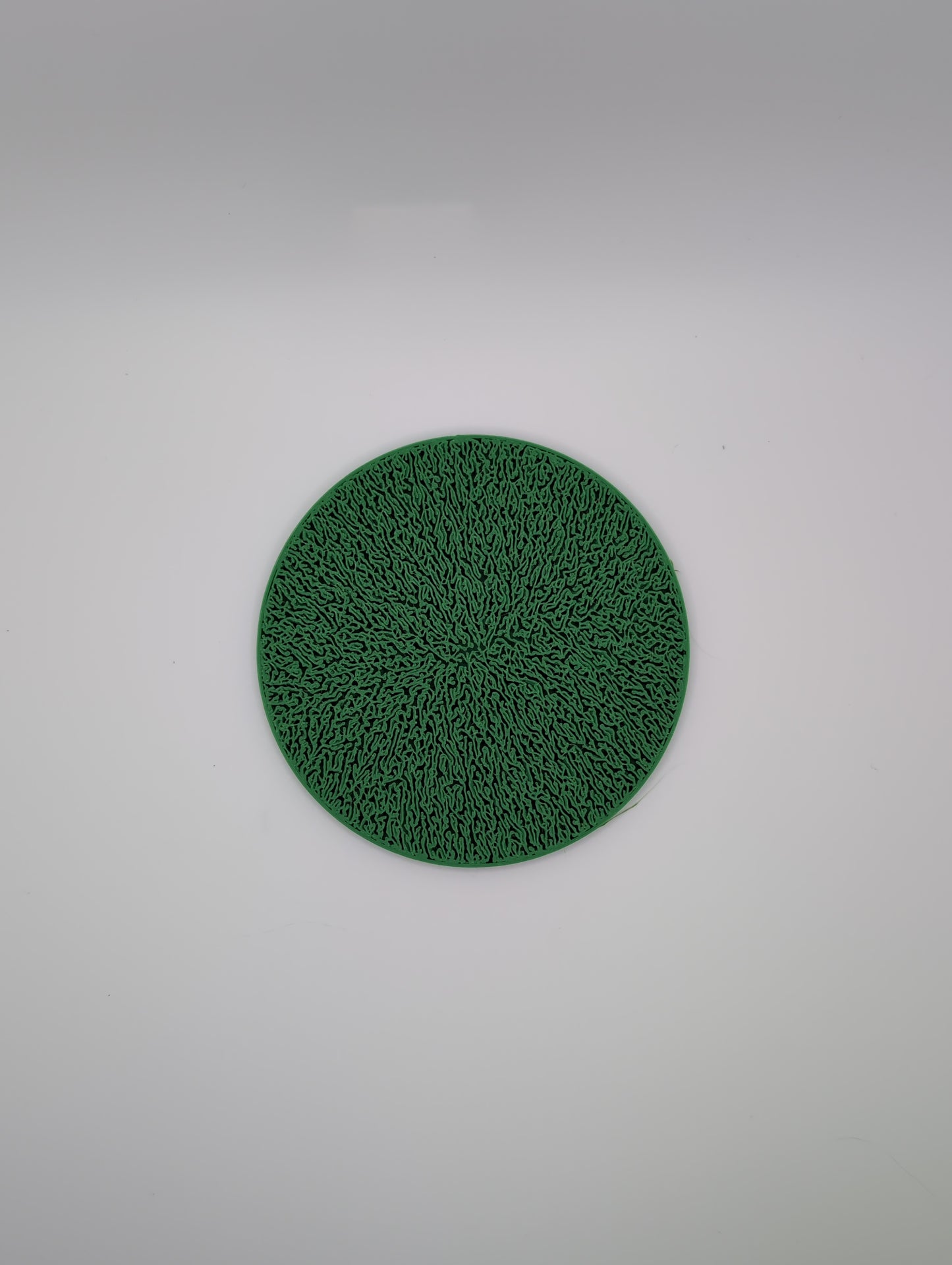 3d printed green lightning infill coaster
