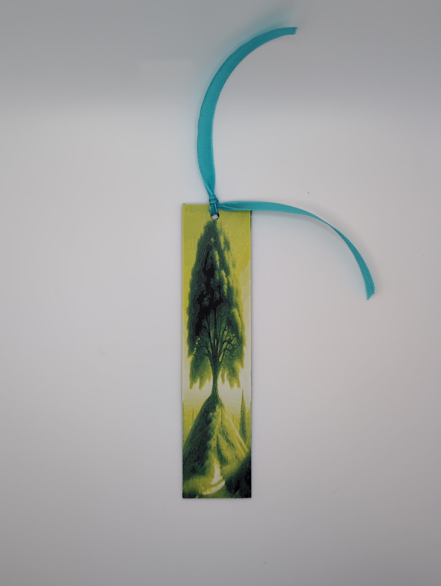 maple tree in spring bookmark with ribbon