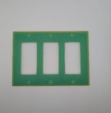 3d printed decorator wall plate for triple switch