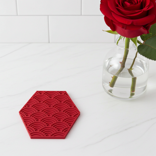Sun pattern coaster