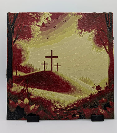 image of 3 crosses in autumn