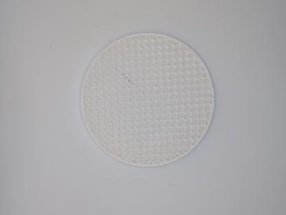3d printed white 3d honeycomb infill coaster