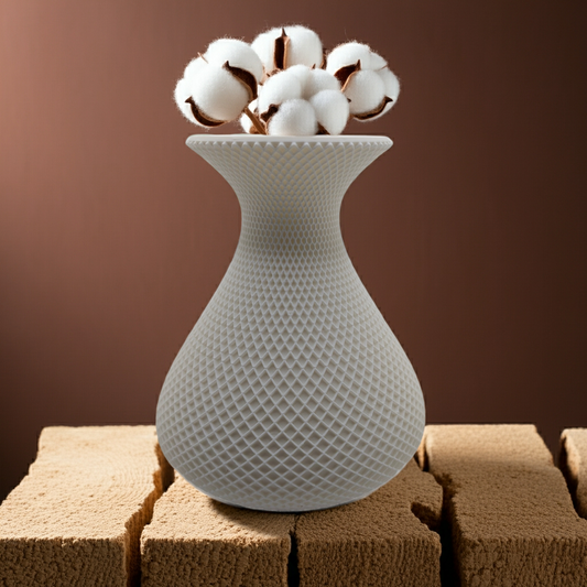 Crosshatch Pattern Vase