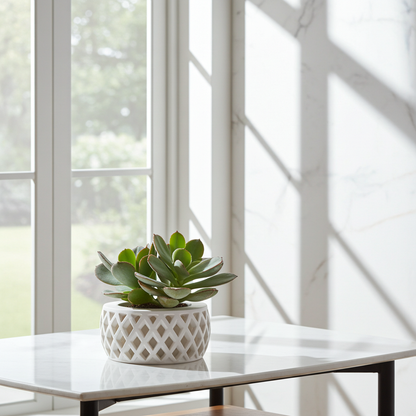 Criss cross pattern planter