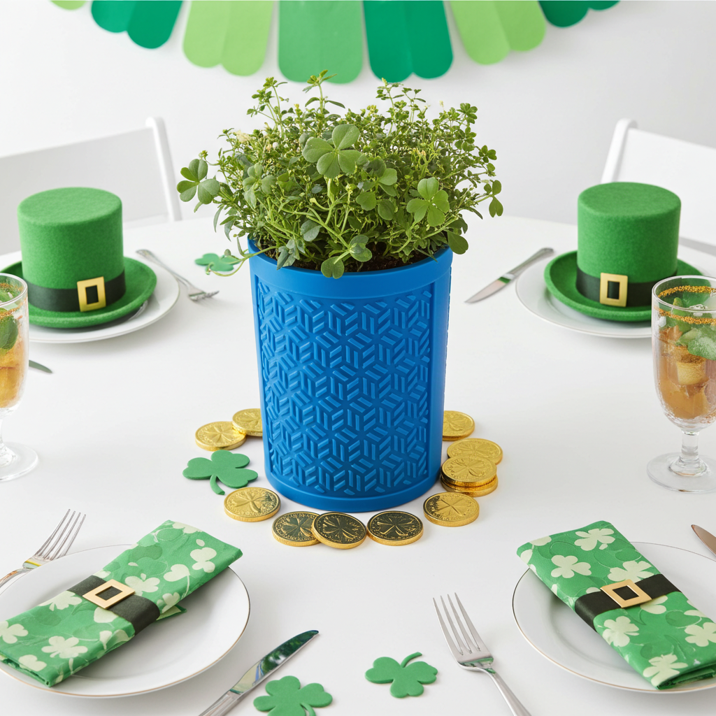 Art Deco cube pattern planter