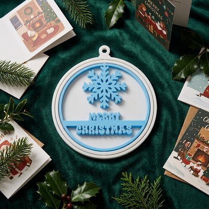 Merry Christmas snowflake ornament