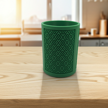 Art Deco square pattern planter