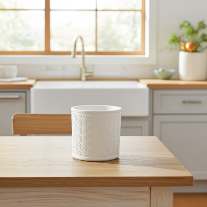 oval flower pattern planter