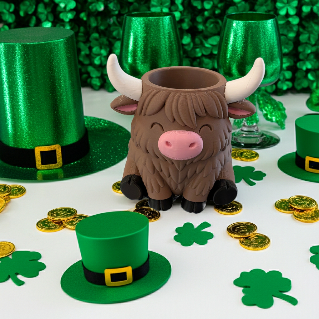 Highland cow planter