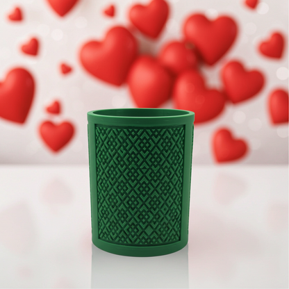 Art Deco square pattern planter