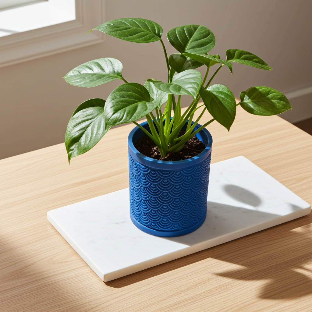 Art Deco arc pattern planter