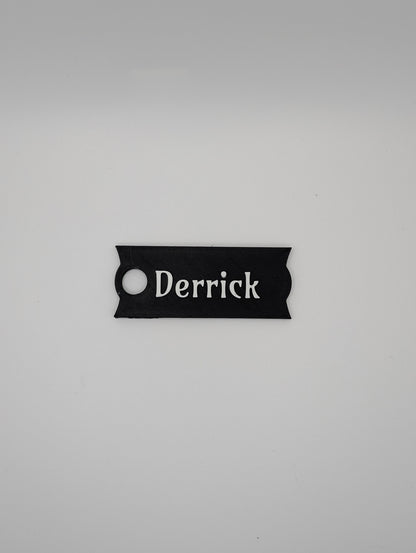 black customizable large name plate