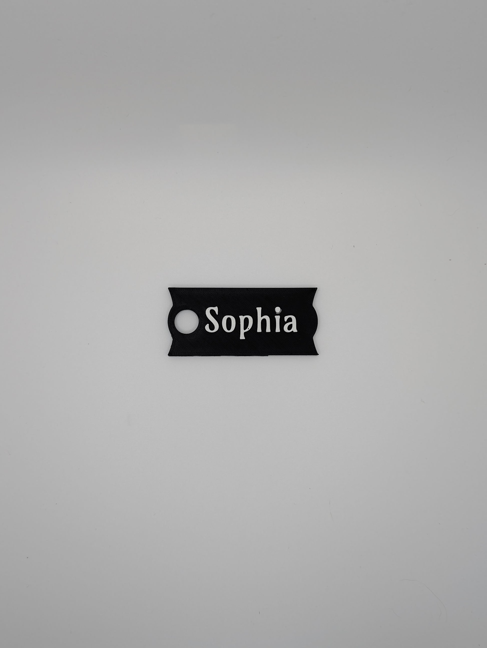 black customizable small name plate