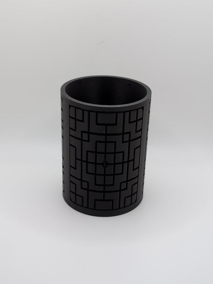 black square pattern planter