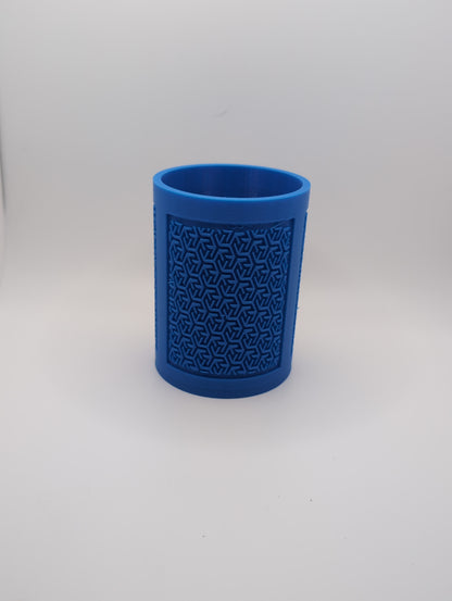 blue chinese maze pattern planter
