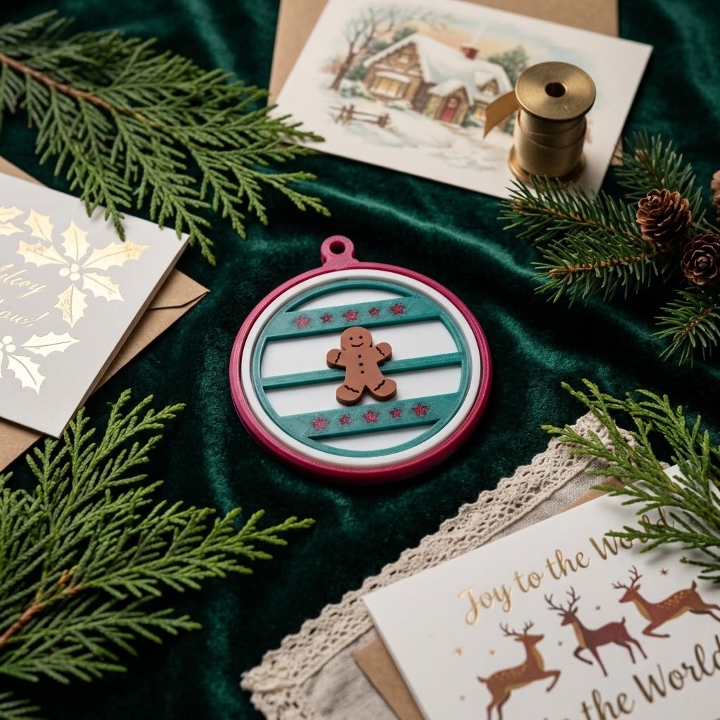 Gingerbread man with stars ornament