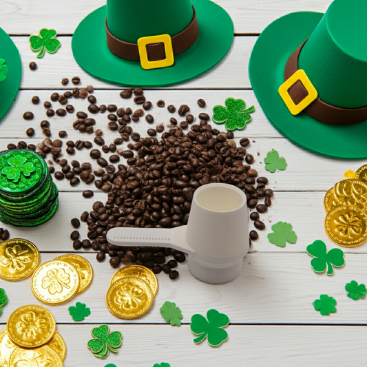 Coffee scoop with tamper