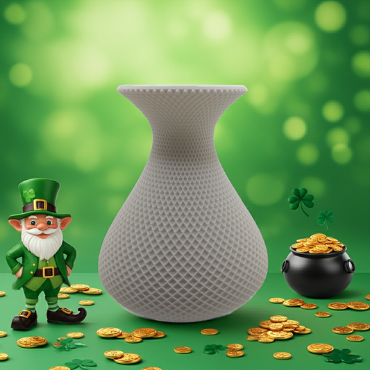 Crosshatch Pattern Vase