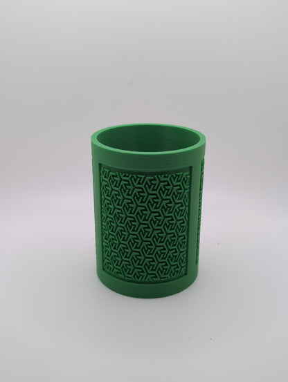 green chinese maze pattern planter