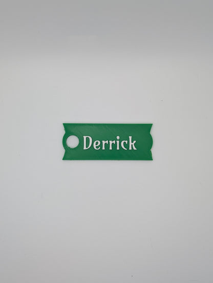 green customizable large name plate