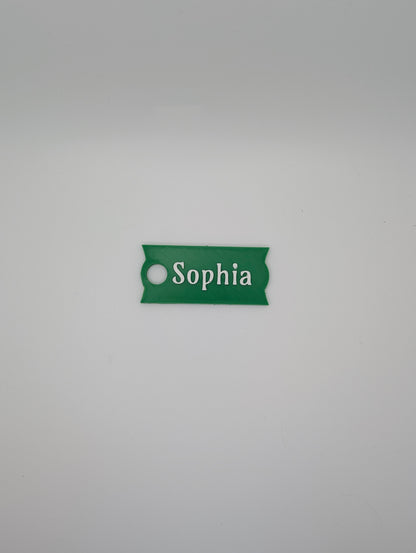 green customizable small name plate