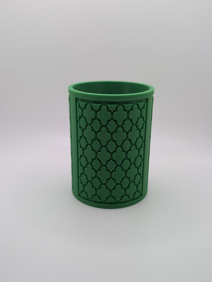 green rose pattern planter