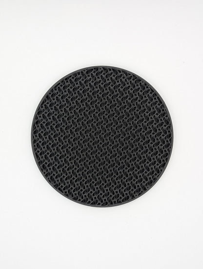 3d printed black gyroid infill coaster