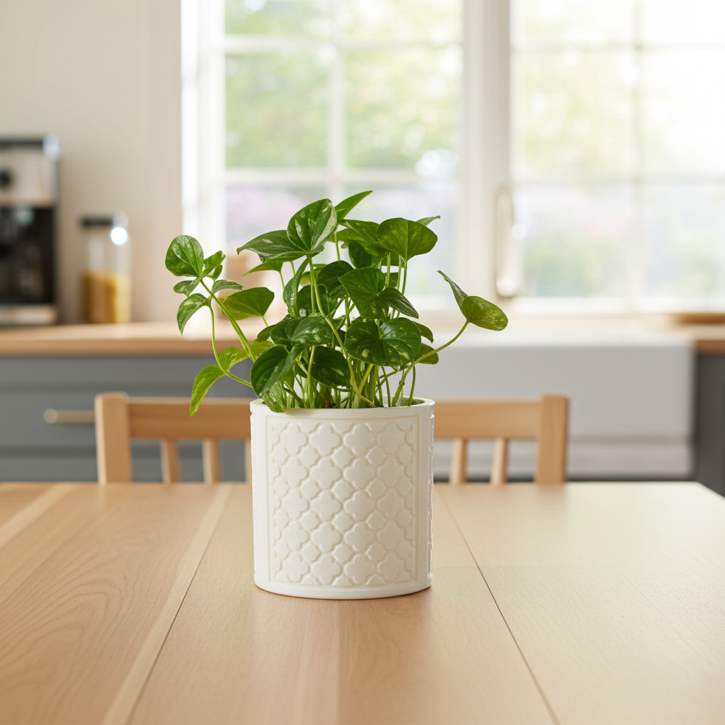 rose pattern planter