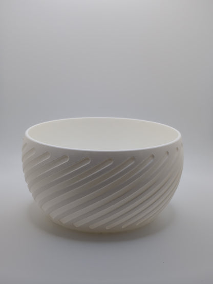 white patterned bowl
