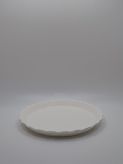 white patterned plate