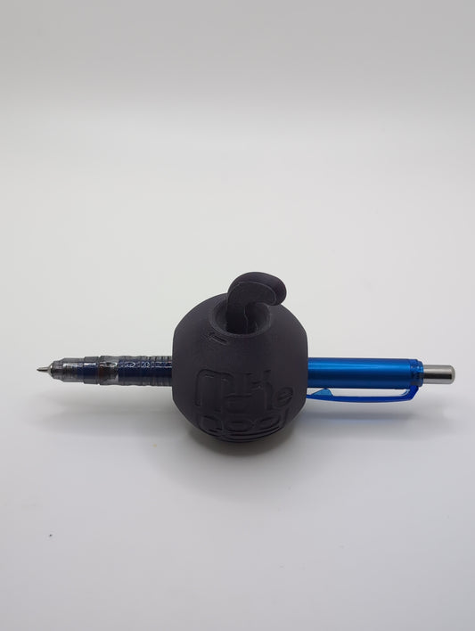 dark purple pen ball with pencil
