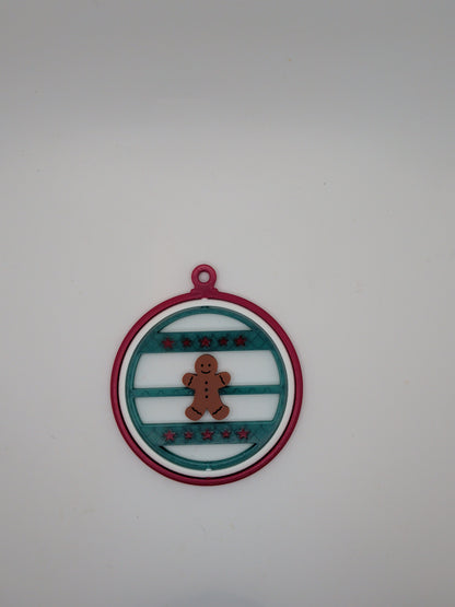 Gingerbread man with stars ornament