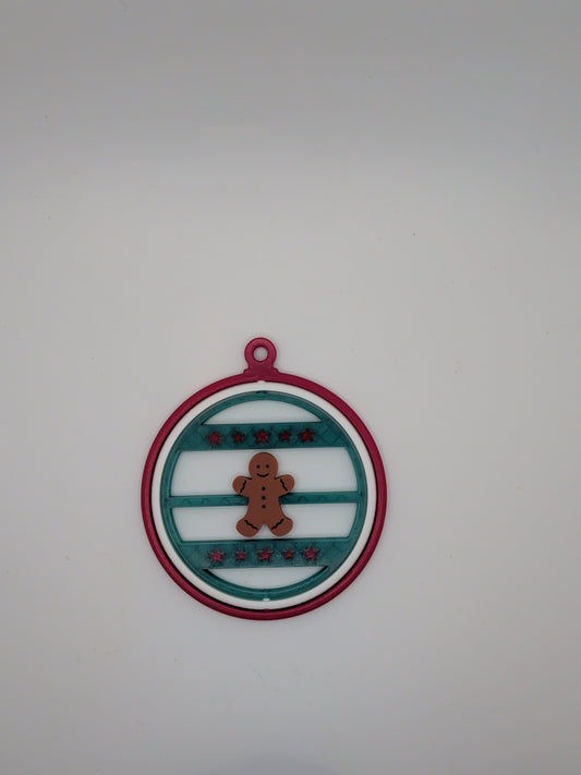 Gingerbread man with stars ornament