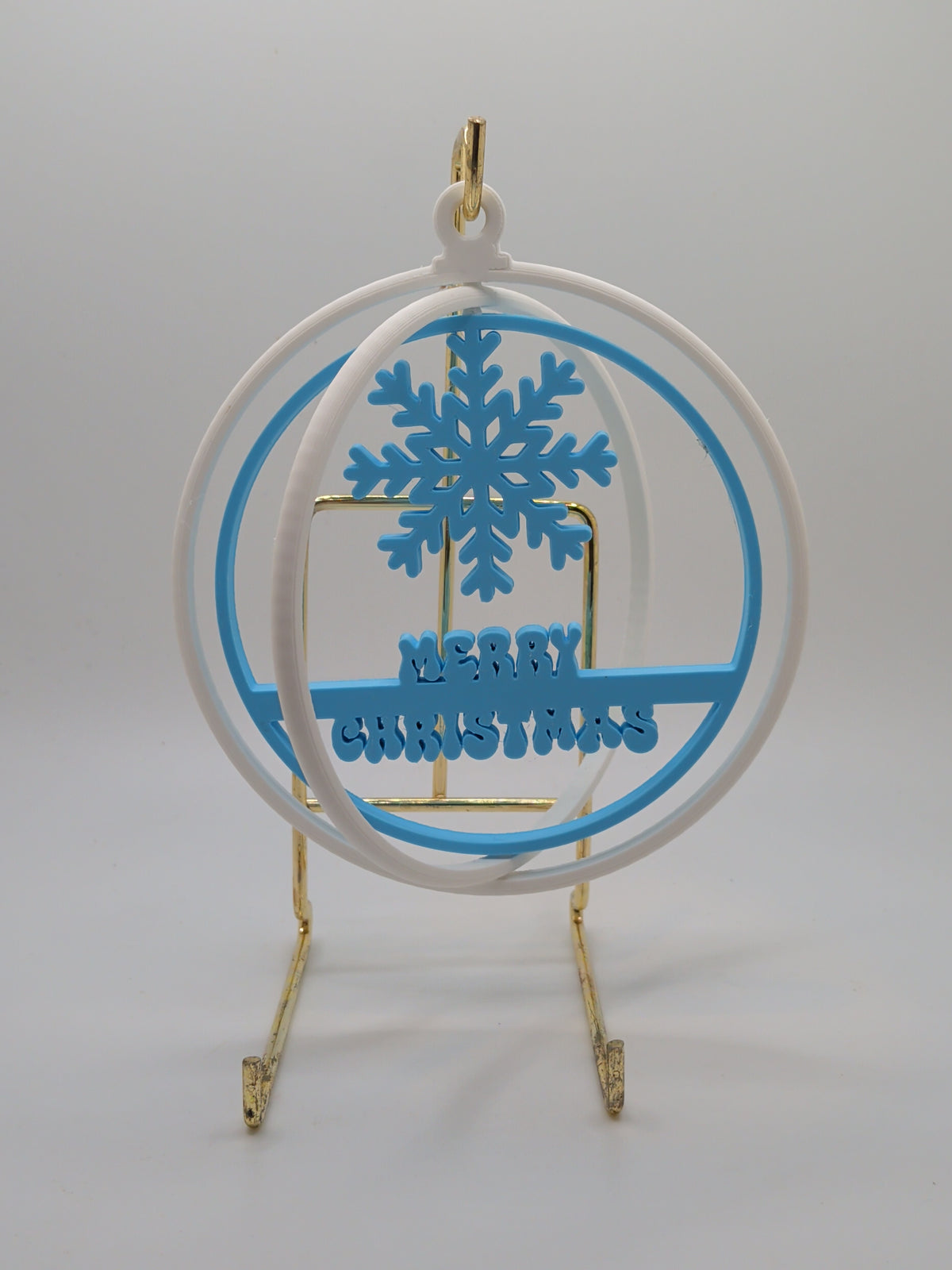 Merry Christmas snowflake ornament