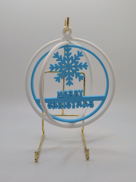 Merry Christmas snowflake ornament