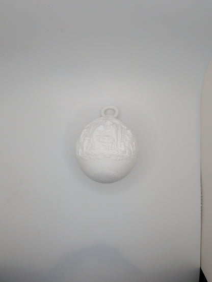 White christmas bauble with nativity