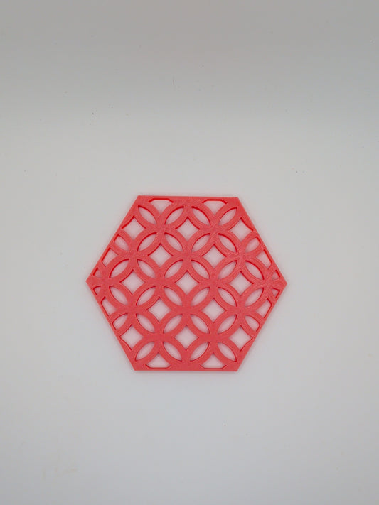 Circle star pattern coaster