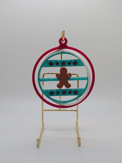 Gingerbread man with stars ornament