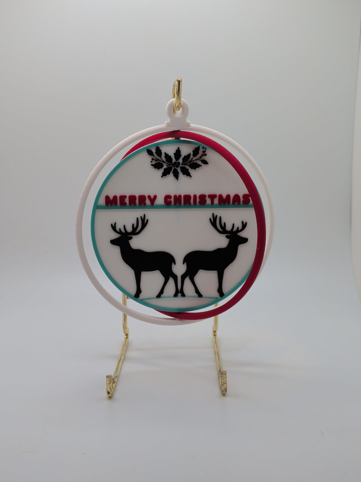 Merry Christmas with deer ornament