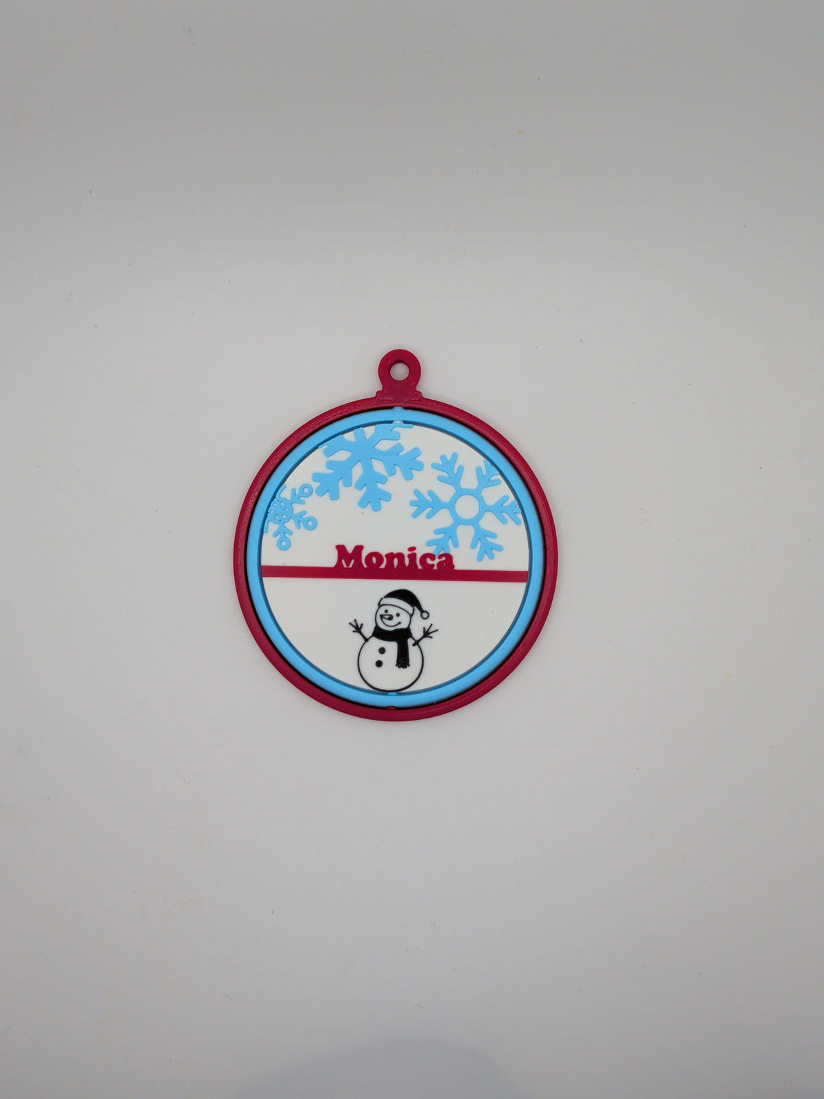 Personalized Snowflakes with snowman ornament