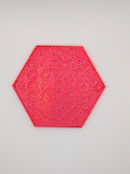 Circle star pattern coaster