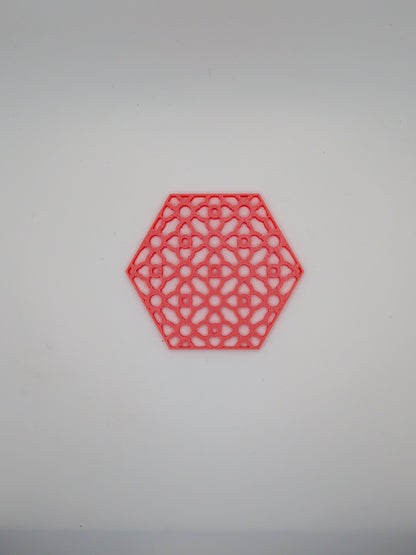 Flower pattern coaster