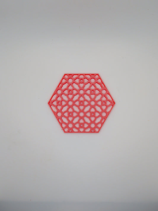 Flower pattern coaster