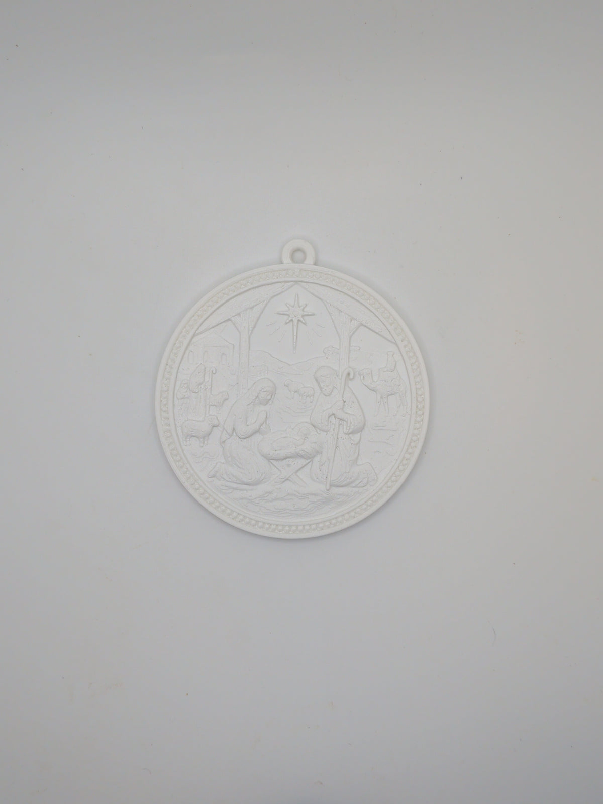 Flat nativity ornament