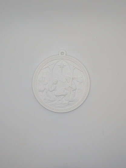 Flat nativity ornament